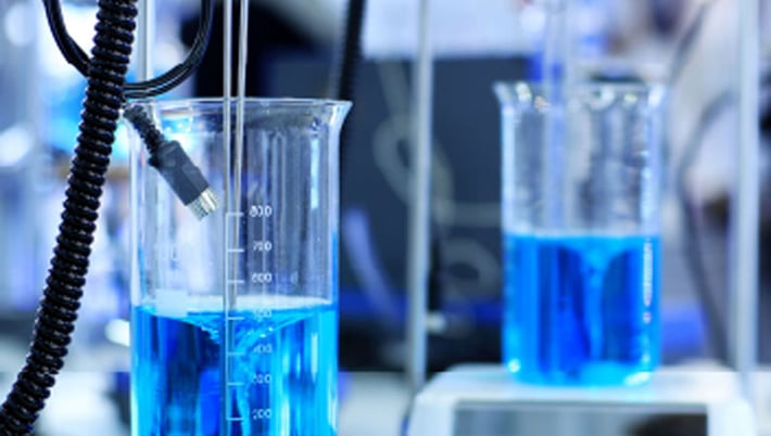 Blue Scientific Samples in Laboratory